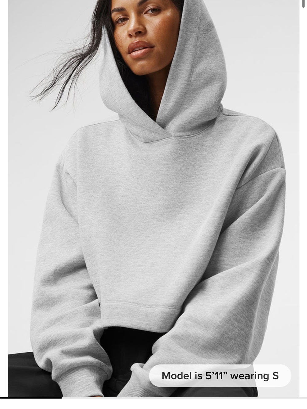 Gray Alo Bae Hoodie